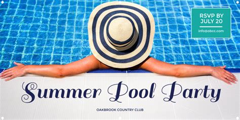 Summer Pool Party Banner Template Mycreativeshop