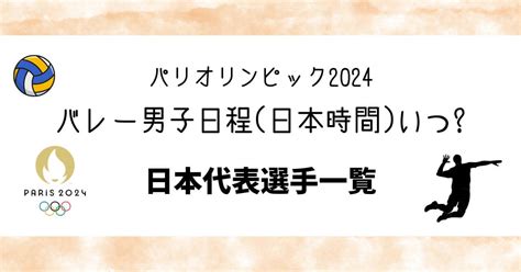 最新パリオリンピック2024バレー男子日程 日本時間 いつ