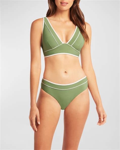 Sea Level Swim Mid Bikini Bottoms Neiman Marcus