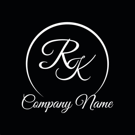 Initials Rk Letters Logo Design Vector Template Images Rk Logo Best