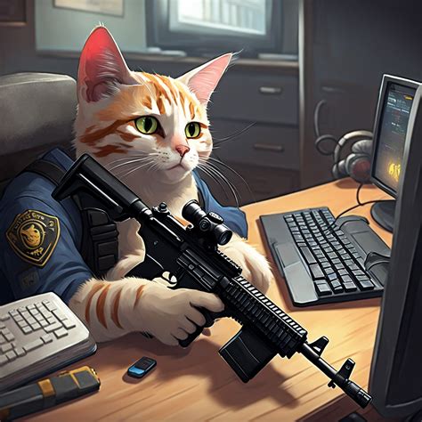 Krea Ai A Cat Playing Csgo