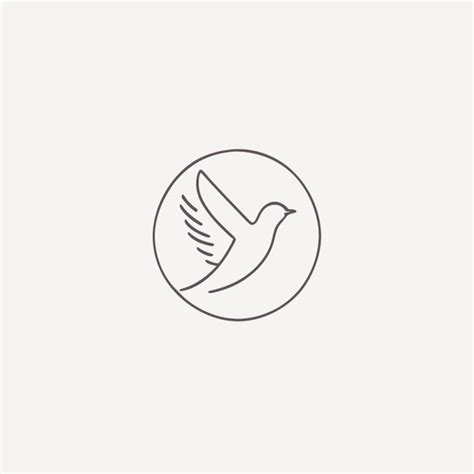 Minimalistic logo on a white background vector illustration line art ...