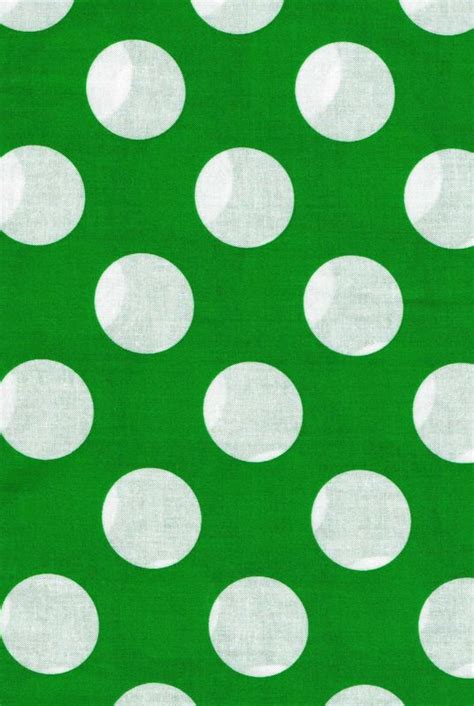 Cotton Quilt Fabric Kelley Green White Bigger Dot Polka Dots 1 1 2 Dot