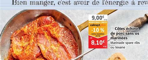 Promo Côtes échine De Porc Sans Os Marinées chez Colruyt iCatalogue fr