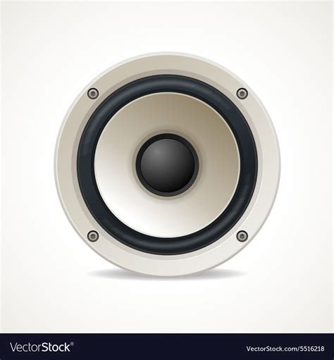 Vintage White Audio Speaker Royalty Free Vector Image