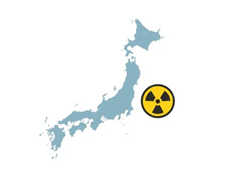 Premium Vector | Radiation sign on map of japan illustration of