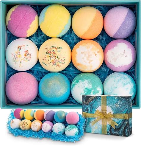 Bath Bombs 12 Pcs T Set Ribivaul Handmade Natural