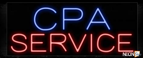 Cpa Service Neon Sign