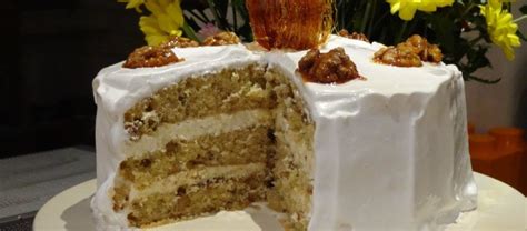 Frosted Walnut Layer Cake The Great British Bake Off The Great British Bake Off