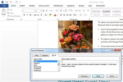 How To Use Ms Word Go To Feature For Quick Access To Page Sections