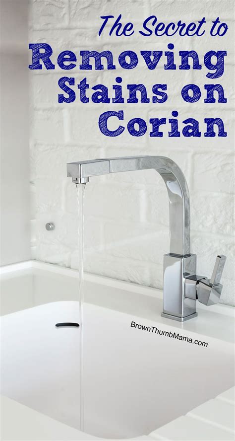 The Secret To Removing Stains From Corian House Cleaning Tips Corian Sink Corian