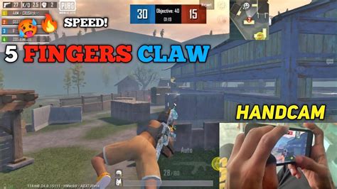 😱handcam Of Fastest Player 5 Fingers Claw Gyroscope Pubg Mobile Lite