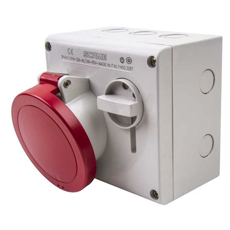 Scame Omnia A P N E V Interlocked Socket Ip Cef