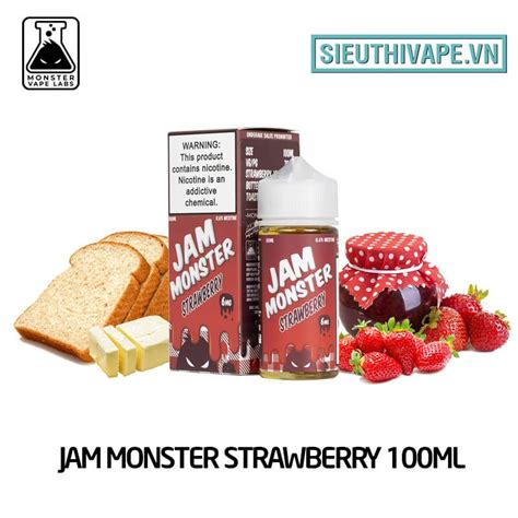 Bán Jam Monster Strawberry 100ml Tinh Dầu Vape Mỹ Chính Hãng