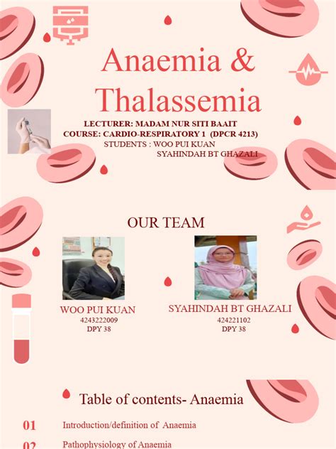 Anaemia And Thalassemia Group Presentation Pdf