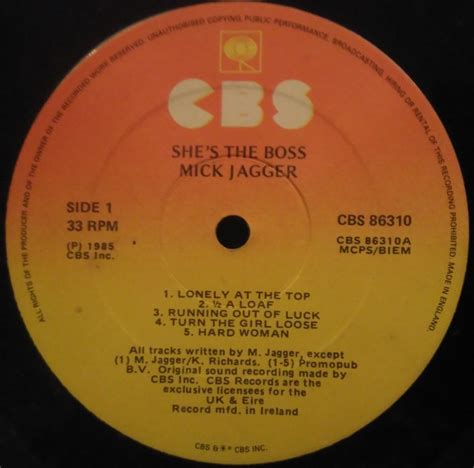 Mick Jagger – She's The Boss (1985, Vinyl) - Discogs