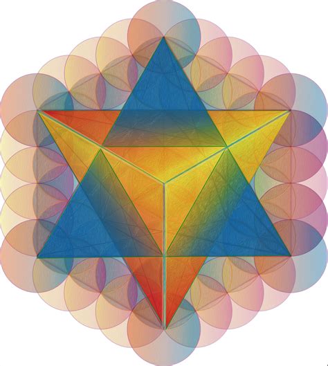 Star Tetrahedron Sacred Geometry Art Geometric Art Geometric Poster