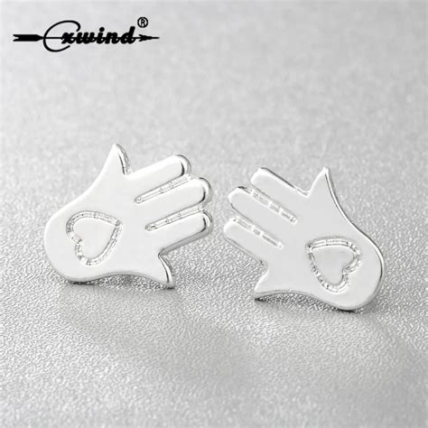 Cxwind Pendientes Con Forma De Mano De Fátima Para Mujer Y Niña Aretes