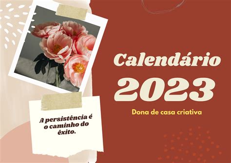 Calendário 2023 Para Imprimir Dona De Casa Criativa