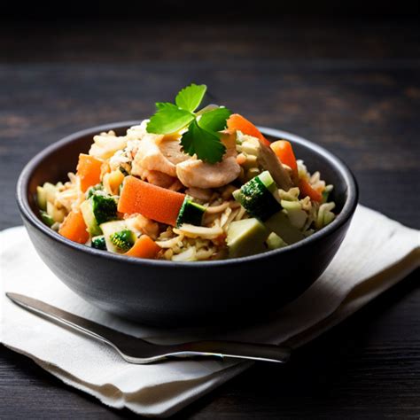 Chicken Veggie Rice Bowl Recipe Cookaifood