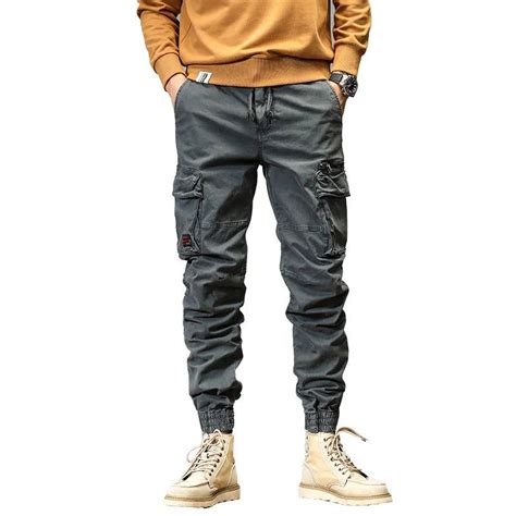 CAAYU Joggers Cargo pantalon hommes décontracté Y2k multi poches homme