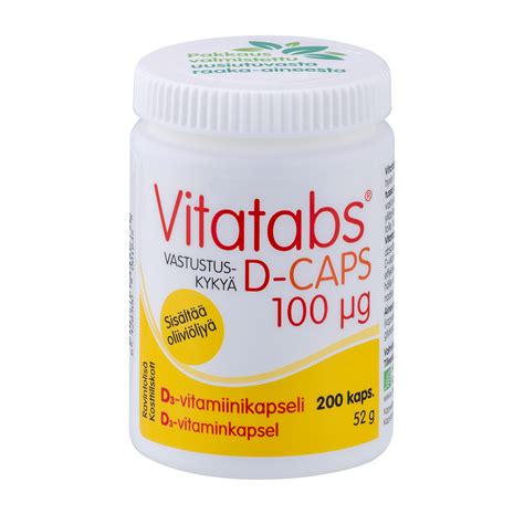 Витамин Д Vitatabs D oliivioljy 100мкг 200 капс