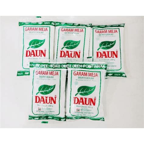 Jual GARAM MEJA CAP DAUN GARAM DAUN 250gr Shopee Indonesia