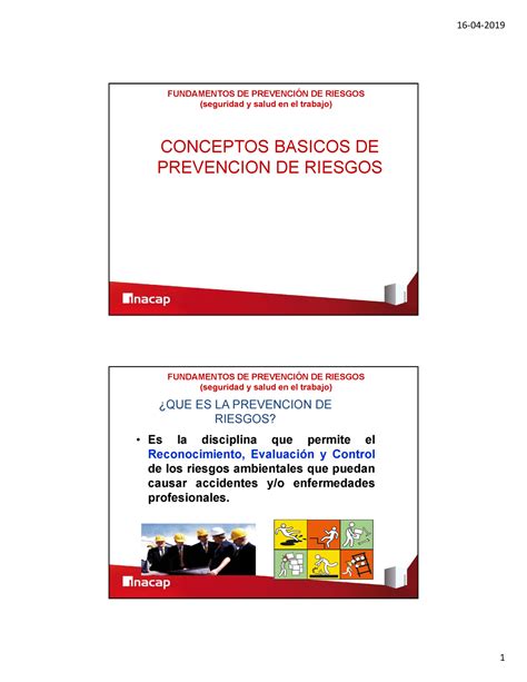 Fundamentos De Prev Riesgos Prt Fundamentos De Prevenci N De