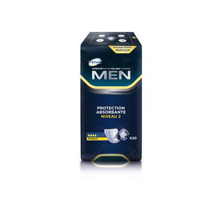 Protection Urinaire Homme TENA Men Niveau 2 Pack 3 Sachets SENEA