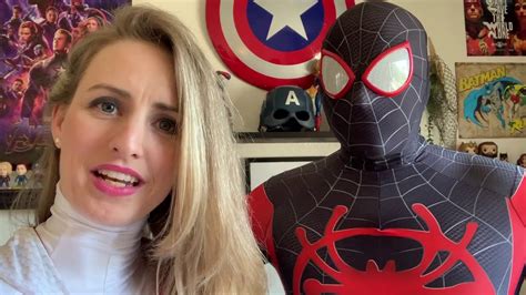 SPIDER-MAN Spider-Gwen and Miles Morales Costume Review! - YouTube