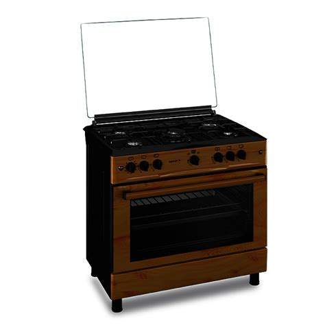 Maxi 5 Burner Gas Cooker Wood 60x90cm - Mitos Shoppers