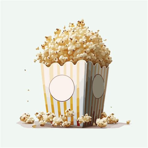 Premium Vector Vector Cute Popcorn Cartoon Style