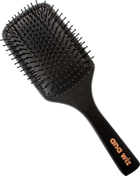 Grande brosse à cheveux en bois avec sac à brosse réutilisable