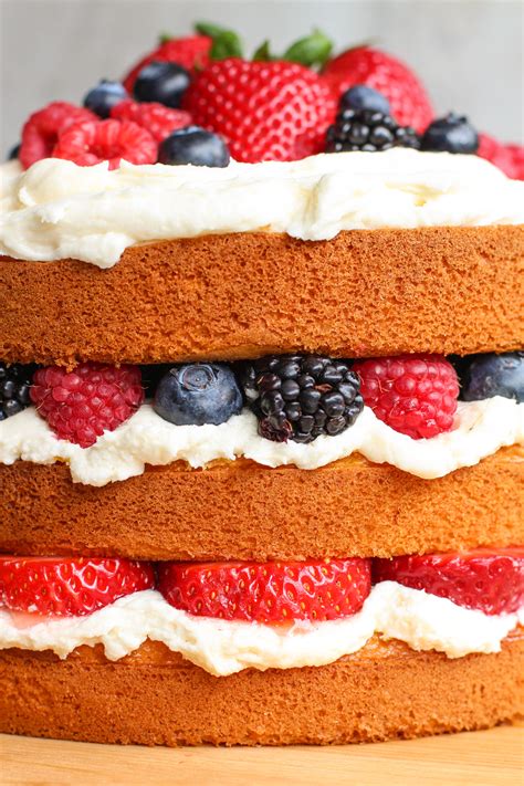 Berry Layer Cake With Vanilla Buttercream Frosting Girl On The Range