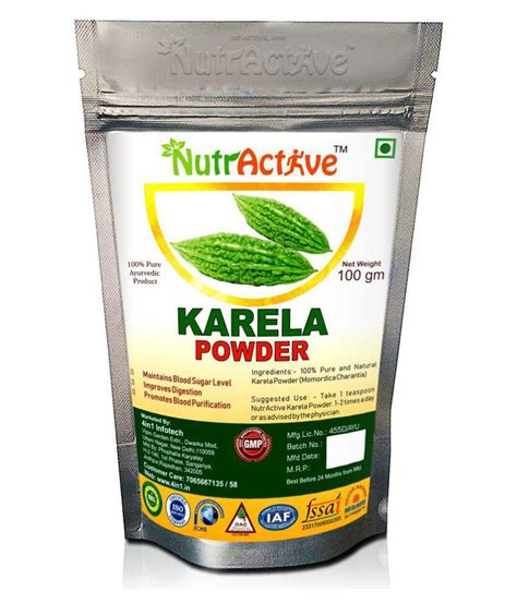 NutrActive 100 Pure Karela Powder 300 Gm Buy Online At Best Price In