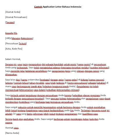 Application Letter Pengertian Struktur Dan Cara Membuatnya