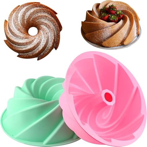 Amazon Huakener Large Bundt Cake Pan Pack Nonstick Fluted