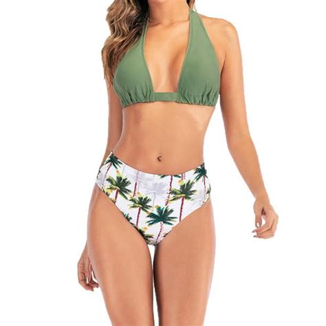 Femme Maillot De Bain Pi Ce Fendu Dos Nu Triangle Bikini De Plage