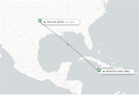 Direct Non Stop Flights From Montego Bay To Dallas Schedules