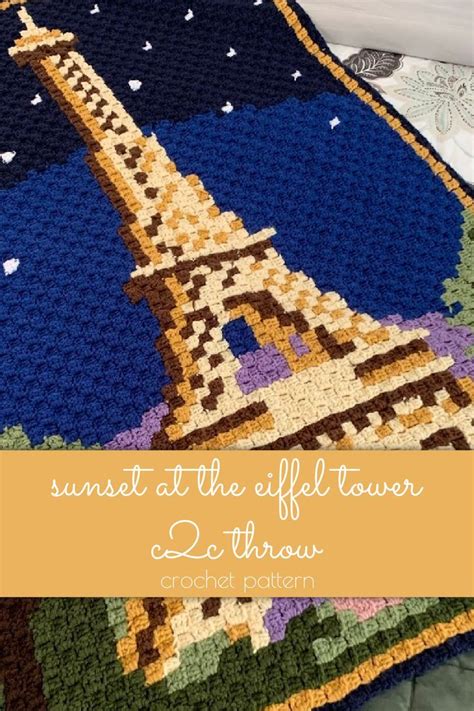 Sunset At The Eiffel Tower C2c Graphgan Pattern Paris Graphgan