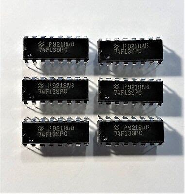 6 PCS IC TTL GATE 74F139 74LS139 Dual 1 Of 4 Decoder Demultiplexer Dip