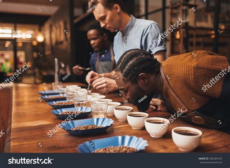 Baristas Training Variety Coffee Beans Modern Stock Photo Edit Now