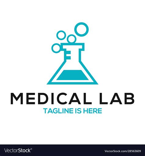 Medical lab logo Royalty Free Vector Image - VectorStock