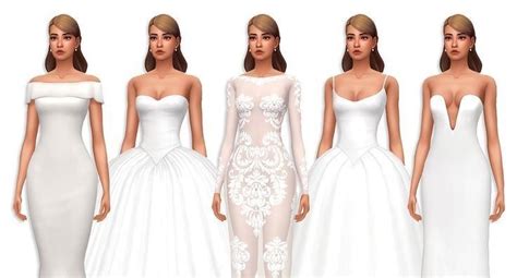 Pin By Ayanami Chan On The Sims Sims Wedding Dress Sims Dresses