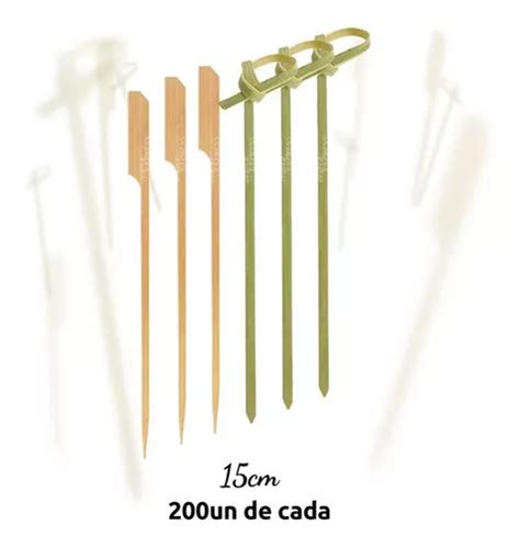 Kit Espeto Bambu Golf Knotted Stick Petiscos Lanches Cm Frete Gr Tis