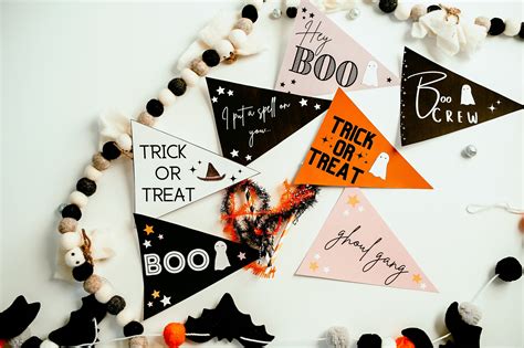 Halloween Pennant Flags Printable DIY Decor Instant Download - Etsy