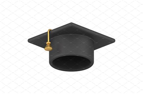 Classic Black Graduation Cap With Masterbundles