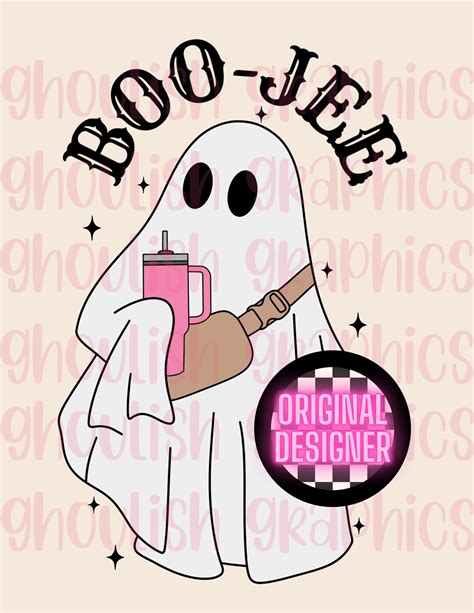 Boojee Stanley Tumbler Inspired Ghost Png Sublimation Design Etsy