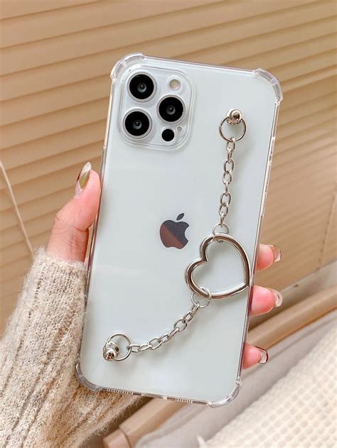 Clear Phone Case With Chain Hand Strap