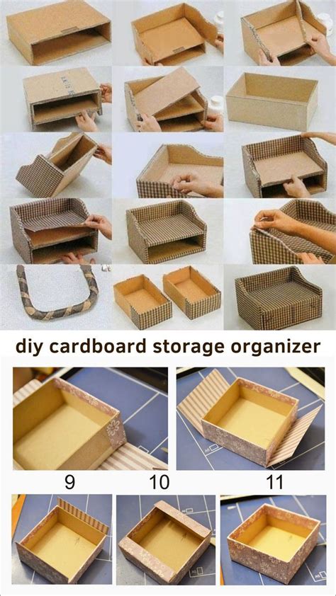 Instructions To Make Cardboard Storage Boxes For Crafts